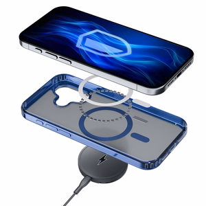 3mk Frosty MagCase Blue Suojakuori Apple iPhone 16 Plus:lle - läpinäkyvä