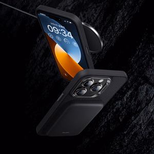 Benks Magnetic Hybrid Armor Pro Kevlar Suojakuori Metal Frame 600D iPhone 15 Plus:lle musta