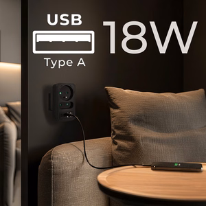 Maclean MCE249 F/B – verkkopistorasian jakaja, 2 pistorasiaa, 4 USB-porttia: 2×USB-A ja 2×USB-C PD 20 W, 1×16 A + 1×6 A