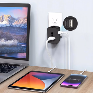 TECH-PROTECT TA300 matka-adapteri EU / UK / US / AU musta