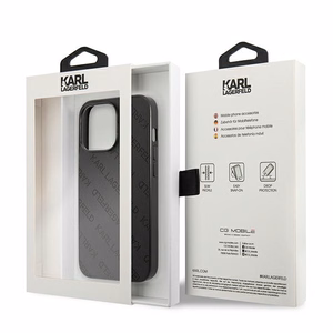 Karl Lagerfeld Perforated Allover Suojakuori iPhone 13 Pro Max 6.7" - Musta