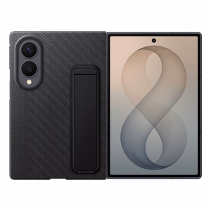 XF971SBE jalustallinen hiilikuitusuojakuori Samsung Galaxy Fold 8, musta