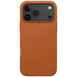 Uniq Lino suojakuori iPhone 17 Pro Max Magclick-latauksella - oranssi
