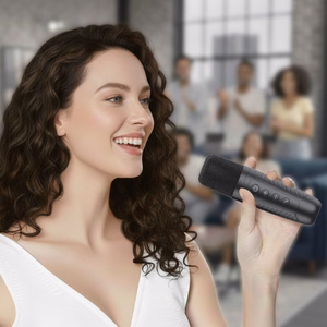 Blavec kannettava Bluetooth-kaiutin WS-08 Karaoke Idol - 8 W kahdella mikrofonilla (WS08-2MB) musta