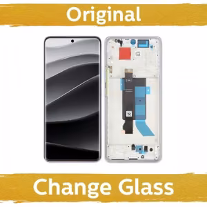 LCD Display Compatible With Xiaomi Redmi Note 14 Pro 5G with Frame / Midnight Black / (Renewed: China)