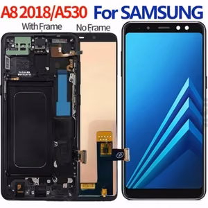 LCD-näyttö yhteensopiva Samsung A530 A8 2018 kanssa musta (OLED-II / INCELL)