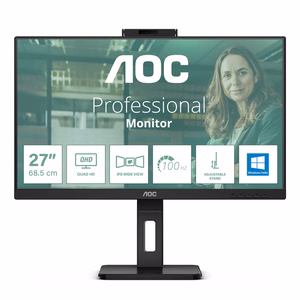AOC Q27P3CW tietokonenäyttö 68,6 cm (27") 2560 x 1440 pikseliä Quad HD LED musta