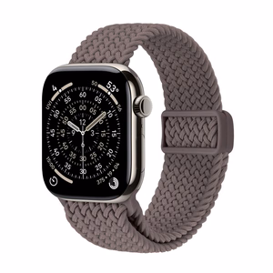 Crong Wave Band braided Apple Watch band, 44/45/46/49 mm, brown
