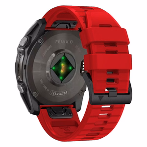 Tech-Protect Silicone Line Strap for Garmin Fenix 5X / 5X Plus / 6X / 6X Pro / 7X / 8 (51 mm) - Red