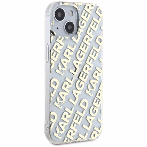 Karl Lagerfeld IML Fullover Logo Suojakuori iPhone 15 / 14 / 13:lle - kultainen