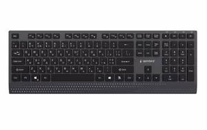 Gembird KB-MCH-06-CYRL Slim wired multimedia keyboard with Type-C adapter, Cyrillic layout, black