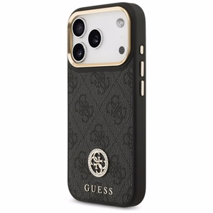 GUESS Suojakuori IPHONE 17 Pro MagSafe GUHMP17LP4GRMDEK (PU W/ 4G Strass Logo) musta