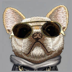 Nimmy Glasses Cool Dog iPhone 16 Suojakuori - harmaa