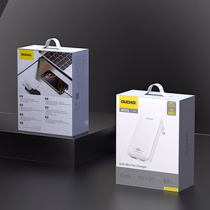 Dudao A65Q 65W GaN Travel Wall Charger USB-A / USB-C PD Ultra-Thin EU / US - White