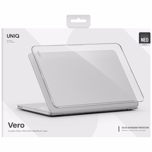 Uniq Vero -suojakuori mallille MacBook Neo – läpinäkyvä