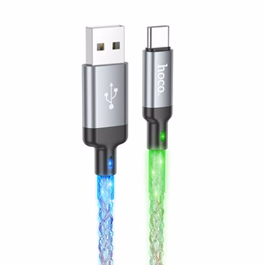 Hoco USB-A - USB-C -kaapeli 3A 1 m U112 - harmaa
