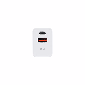 Maxlife MXTC-13-20AC PD QC laturi 1x USB-C 1x USB 20W valkoinen