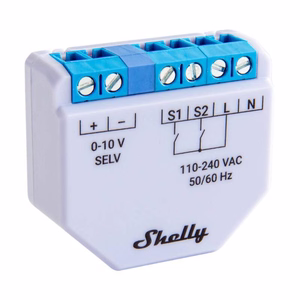 Shelly Plus 0-10V valaistuksen himmennin, WiFi/Bluetooth