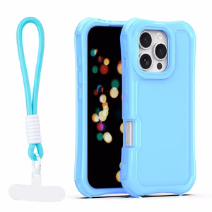 Safepop suojakuori hihnalla iPhone 16 Pro 6,3" sininen