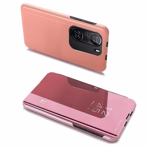 Clear View Kotelo kansi Xiaomi Redmi K40 Pro+ / K40 Pro / K40 / Poco F3 vaaleanpunainen
