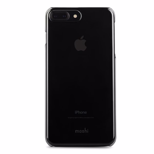 Moshi XT erittäin ohut läpinäkyvä kova suojakuori iPhone 8 Plus / 7 Plus -laitteelle, Stealth Black -värinen