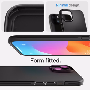Spigen Thin Fit iPhone 15 Plus Suojakuori - Musta