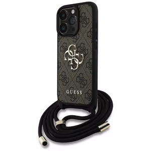 Guess suojakuori iPhone 16 Pro Max:lle GUHCP16XP4GMGCRW (CBDY PU 4G Big Logo W/Cord Strap) - ruskea