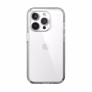 Speck Presidio Perfect-Clear suojakuori iPhone 15 Pro -laitteelle, läpinäkyvä
