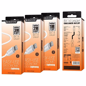 Borofone Cable BX14 LinkJet - USB to Lightning - 2,4A 1 metre white
