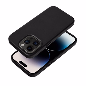 Nahkainen Mag Cover -suojakuori Samsung S25 PLUS:lle yhteensopiva MagSafen kanssa musta