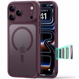 ESR Classic Hybrid MagSafe suojakuori malleille iPhone 18 Pro Max / 17 Pro Max, tumma kirsikanvärinen