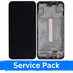 LCD-näyttö yhteensopiva Samsung M346 M34 5G musta rungolla (Service Pack)