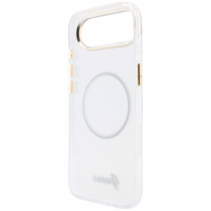 Guess IML Gradient Script Metal MagSafe Case for iPhone Air - White