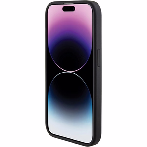 Guess Grip Stand 4G Triangle Strass Suojakuori iPhone 15 Pro Maxille - musta