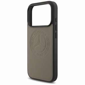 Mercedes Nahkainen Vintage Logo MagSafe Suojakuori iPhone 17 Pro:lle - Beige