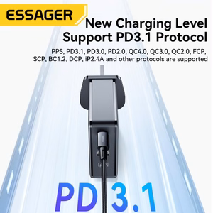 Charger Essager "Gan Journey" Black 140W (2xPD / QC3.0)