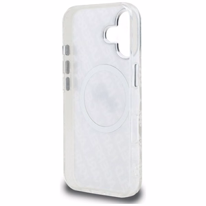 Karl Lagerfeld IML Glitter Karl & Choupette Heads Logo MagSafe suojakuori iPhone 16 - harmaa