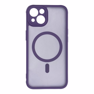 Case for iPhone 13 Full Matte Mag Cover compatible with MagSafe purple