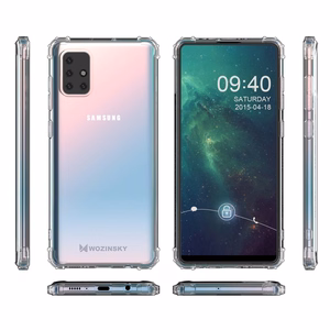 Wozinsky Anti Shock kestävä tapaus Military Grade Protection Samsung Galaxy A72 4G läpinäkyvästä Samsung Galaxy A72 4G