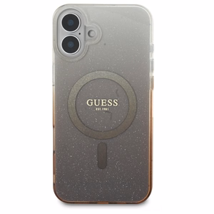 Guess IML Glitter Gradient MagSafe Suojakuori iPhone 16 Plus:lle - ruskea