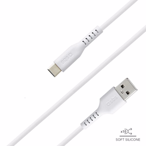 SBS TECABLEMICROC15W USB-A - USB-C Kaapeli 1,5m - valkoinen