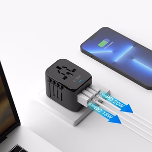 Tech-Protect TA200 EU / UK / US / AU Sovitin - Musta
