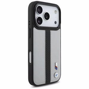 BMW M Perforated Stripe Logo MagSafe Suojakuori iPhone 17 Pro:lle - Harmaa
