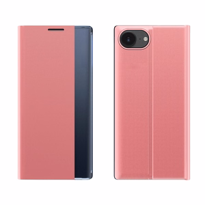 New Sleep Case iPhone 16e / 17e:lle läpällä ja jalustalla - vaaleanpunainen