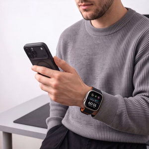 Tech-Protect IconBand Pro -ranneke Apple Watch 4/5/6/7/8/9/SE/Ultra 1/2 42/44/45/49 mm oranssi-musta