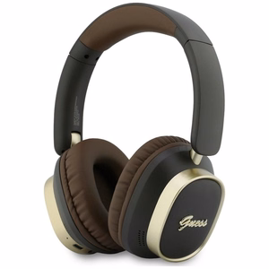 Wireless headphones Guess ENC Rectangle Metal Script brown