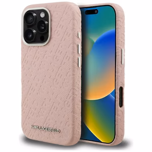 Karl Lagerfeld FW Stamped Karl MagSafe Suojakuori iPhone 16 Pro Max - vaaleanpunainen