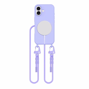 Tech-Protect MagNecklace MagSafe Suojakuori kaulanauhasolmulla iPhone 16:lle - Violetti