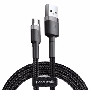Baseus Cafule CAMKLF-HG1 USB - micro USB -kaapeli, 2A, 3 m, musta-harmaa