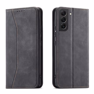 Magnet Fancy Suojakuori Samsung Galaxy S23+:lle lompakkokotelo jalustalla musta